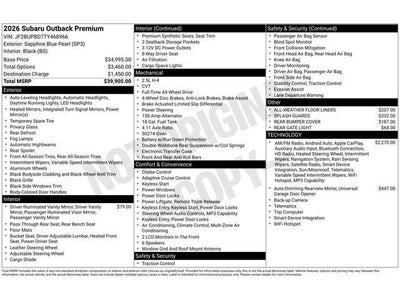 2026 Subaru OUTBACK Premium