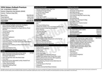 2026 Subaru OUTBACK Premium
