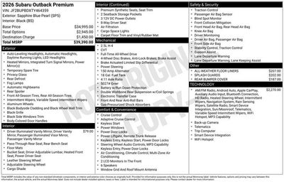 2026 Subaru OUTBACK Premium