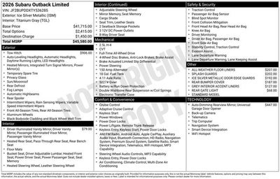 2026 Subaru OUTBACK Limited