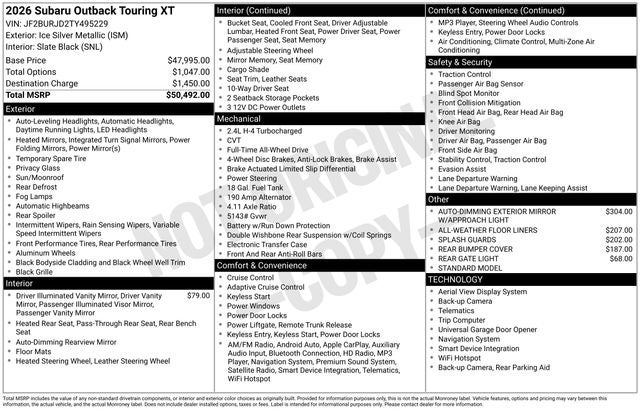 2026 Subaru OUTBACK Touring XT