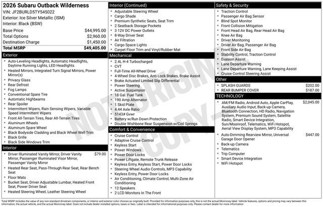 2026 Subaru OUTBACK Wilderness