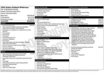 2026 Subaru OUTBACK Wilderness