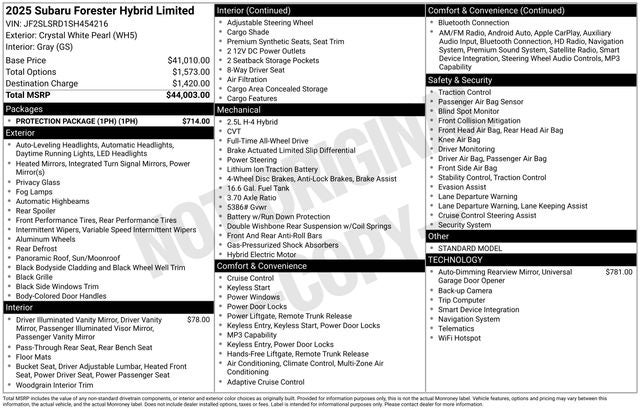 2025 Subaru FORESTER Limited Hybrid