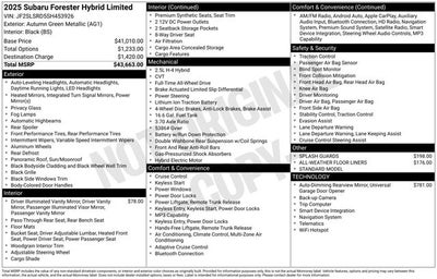 2025 Subaru FORESTER Limited Hybrid