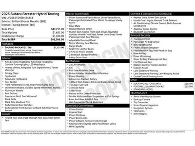 2025 Subaru FORESTER Touring Hybrid