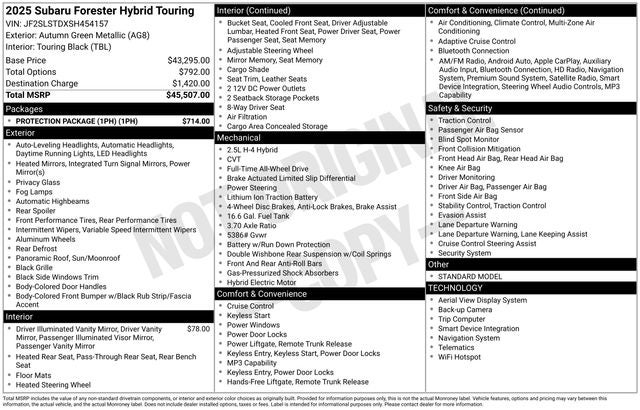 2025 Subaru FORESTER Touring Hybrid
