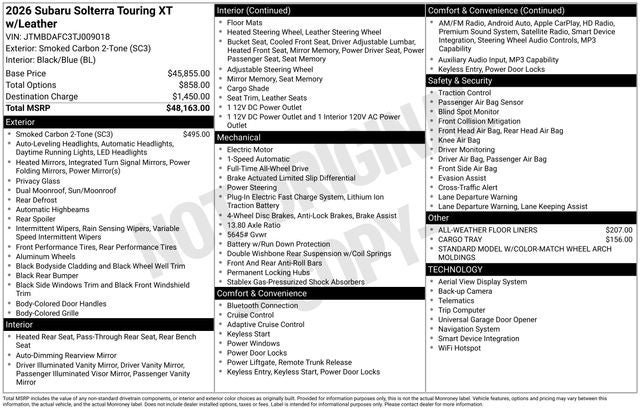 2026 Subaru SOLTERRA Touring XT