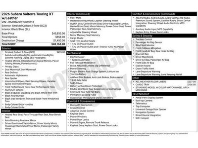 2026 Subaru SOLTERRA Touring XT