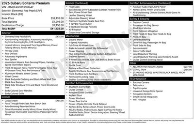 2026 Subaru SOLTERRA Premium