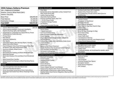 2026 Subaru SOLTERRA Premium