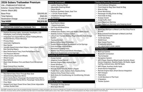 2026 Subaru TRAILSEEKER Premium