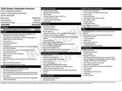 2026 Subaru TRAILSEEKER Premium