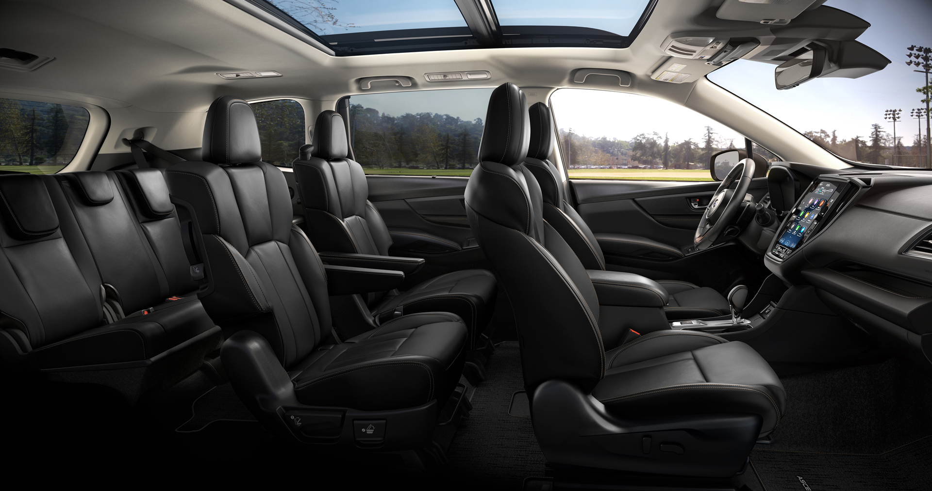 2025 Subaru Ascent Limited Bronze Edition 7 Passenger Shown in Black StarTex with Bronze Stitch