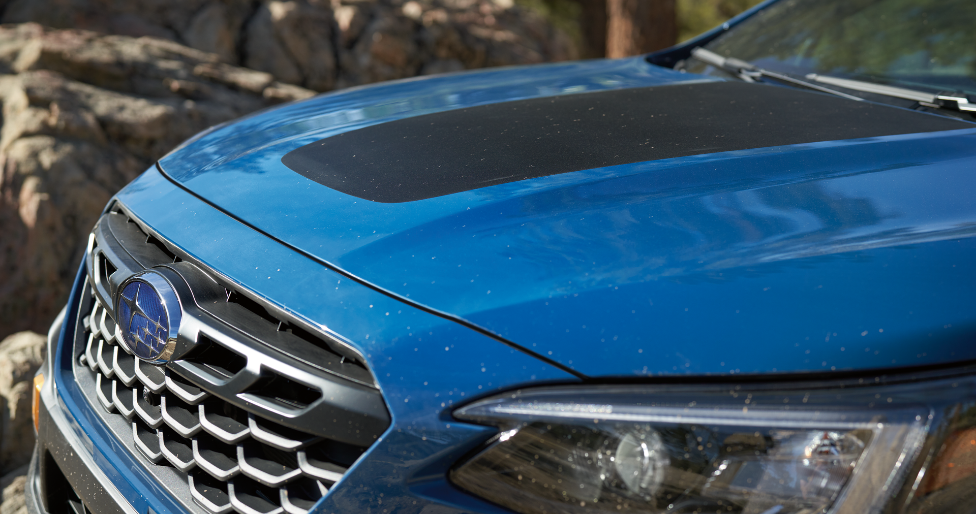 A close-up of the anti-glare hood design of the 2023 Outback Wilderness. | Subaru of Utica in Yorkville NY